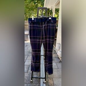 Seventh Avenue Black and Pink Plaid Trousers
